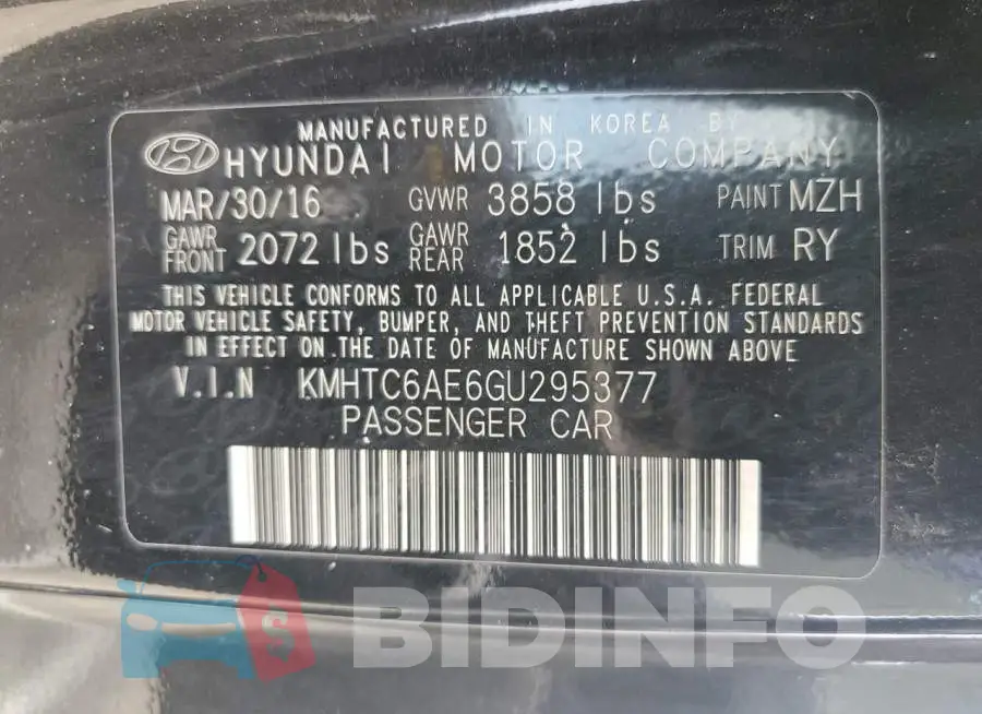 KMHTC6AE6GU295377 Photo# 12