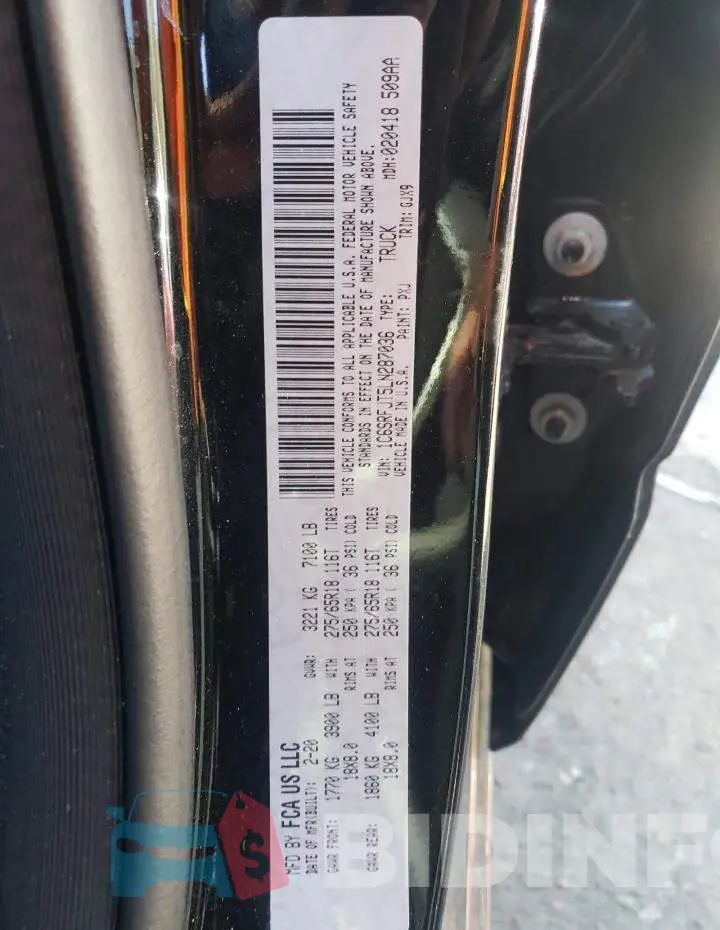 1C6SRFJT5LN287036 Photo# 12