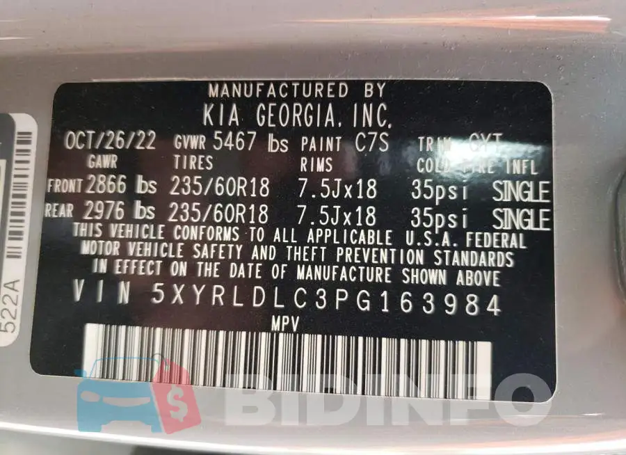 5XYRLDLC3PG163984 Photo# 12