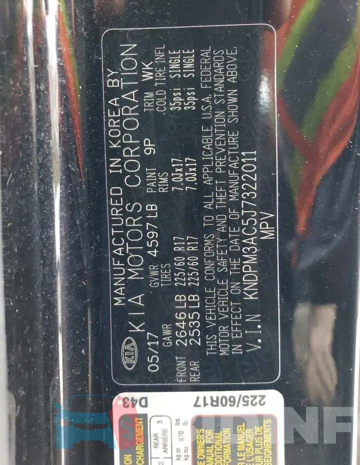 KNDPM3AC5J7322011 Photo# 13