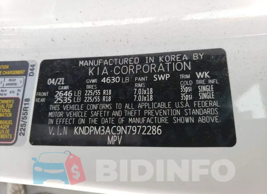 KNDPM3AC9N7972286 Photo# 12