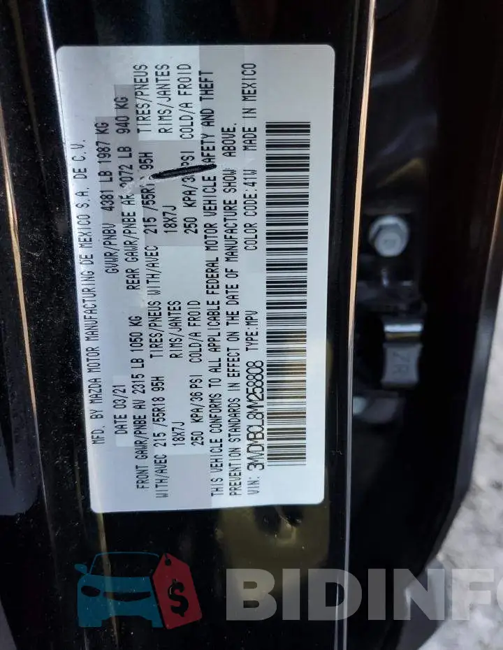 3MVDMBCL8MM258808 Photo# 12