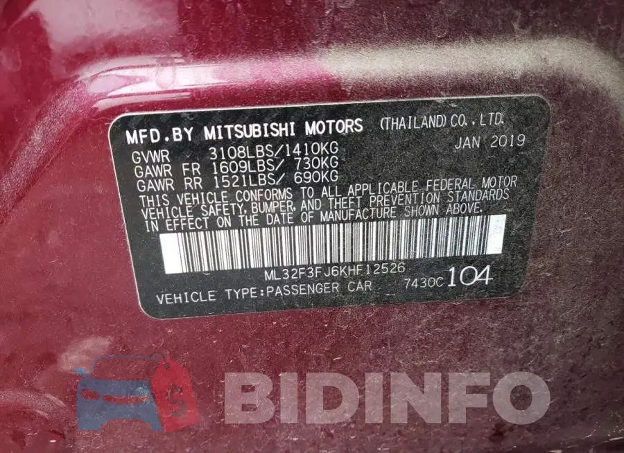 ML32F3FJ6KHF12526 Photo# 13