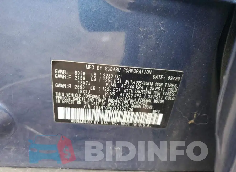 4S4BTGPD6L3270530 Photo# 12