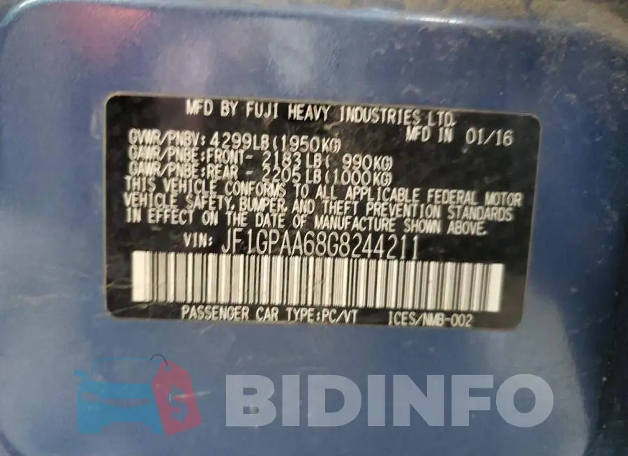 JF1GPAA68G8244211 Photo# 12