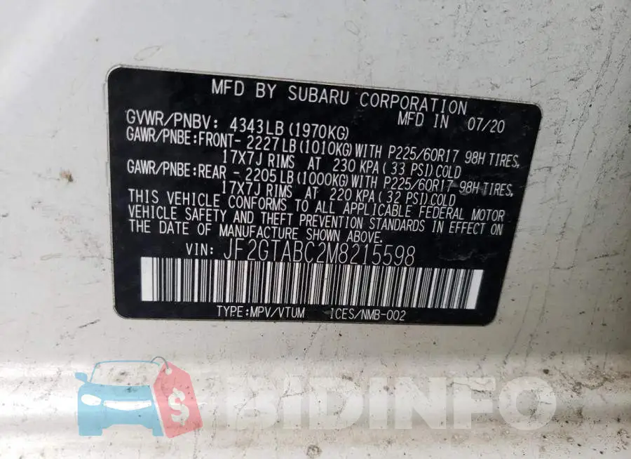 JF2GTABC2M8215598 Photo# 12