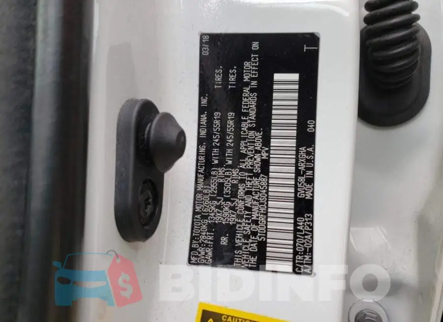 5TDDGRFH0JS045887 Photo# 13