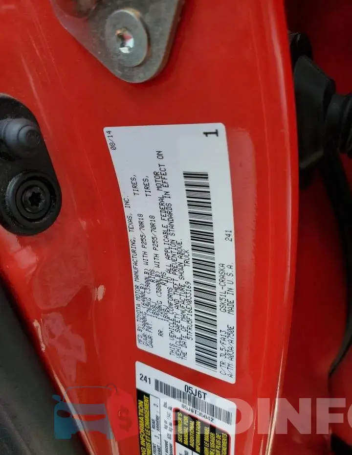 5TFRU5F16EX033169 Photo# 12