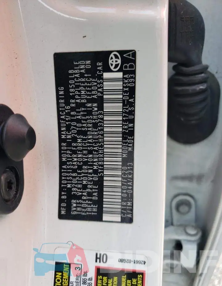 5YFBURHE5HP613783 Photo# 12