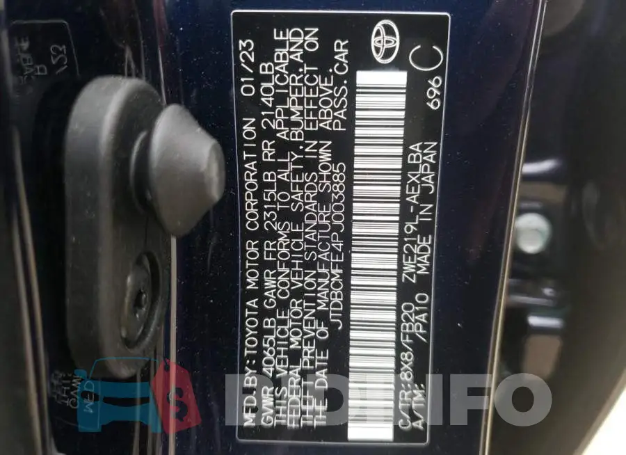 JTDBCMFE4PJ003885 Photo# 12