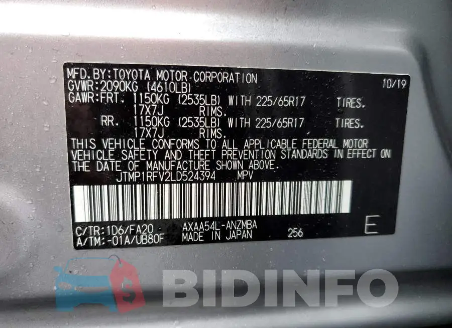 JTMP1RFV2LD524394 Photo# 13