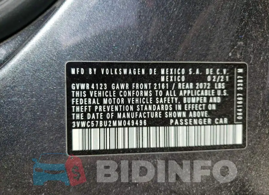 3VWC57BU2MM049496 Photo# 13