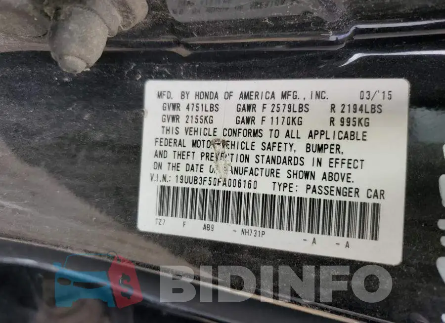 19UUB3F50FA006160 Photo# 12
