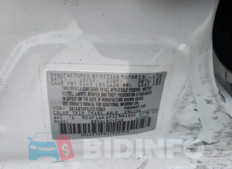 3N1AB7APXJY210943 Photo# 13