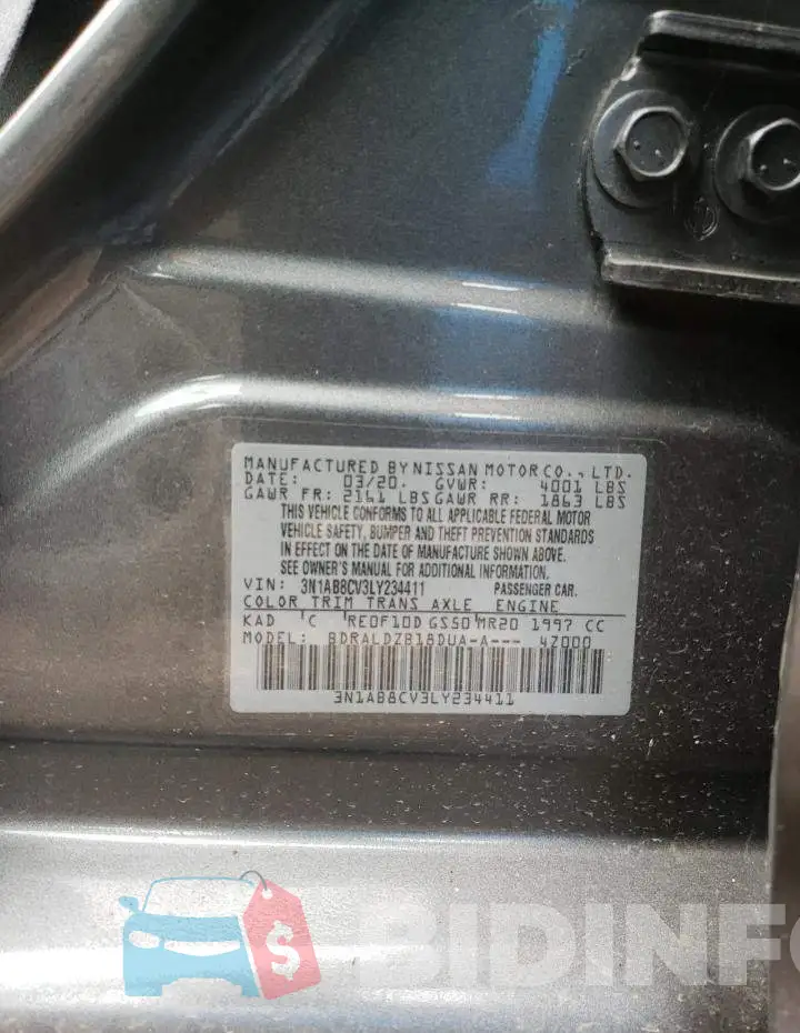 3N1AB8CV3LY234411 Photo# 13