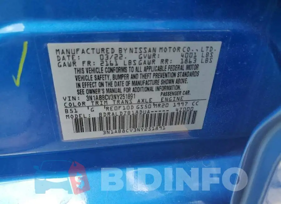 3N1AB8CV3NY251891 Photo# 13