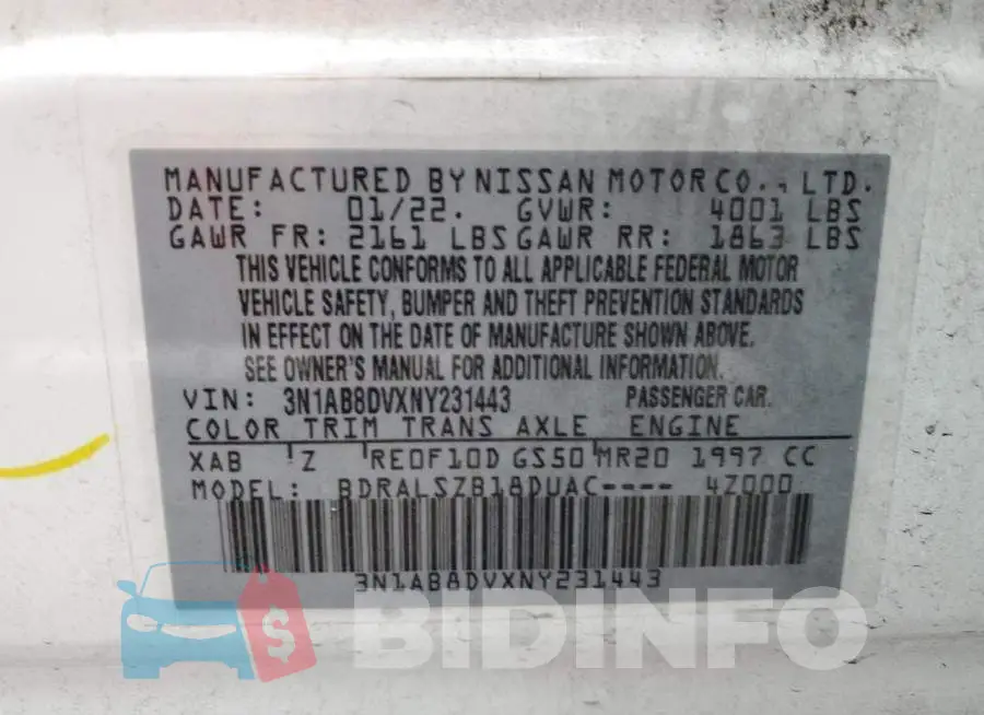 3N1AB8DVXNY231443 Photo# 13