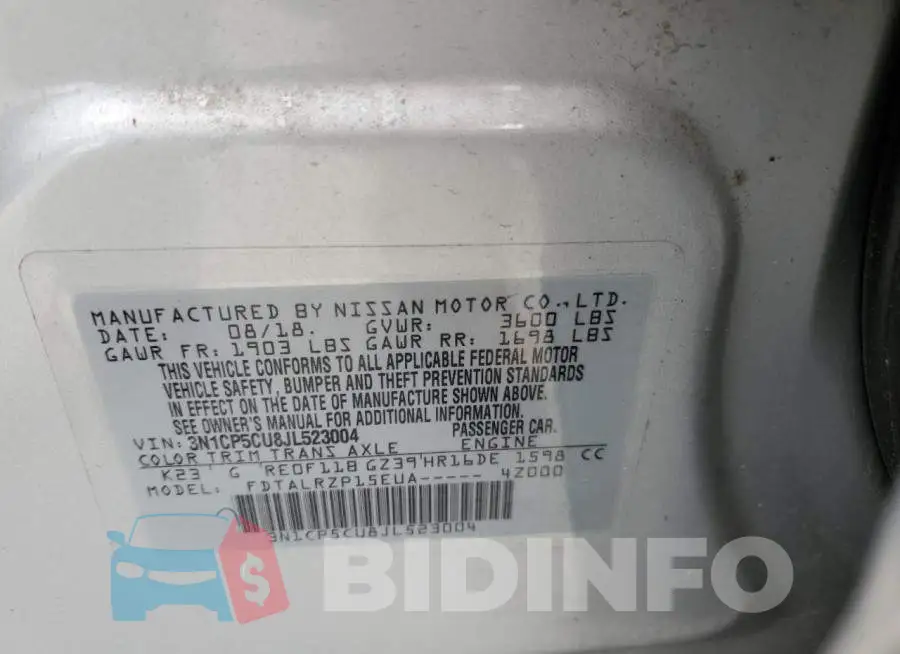 3N1CP5CU8JL523004 Photo# 14