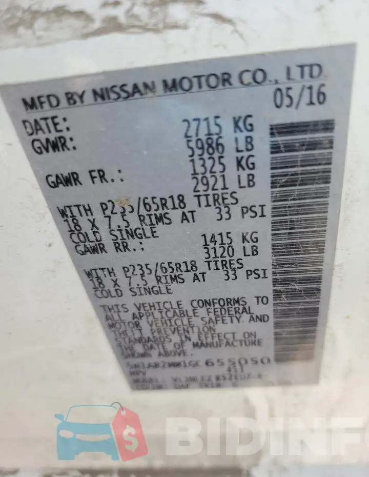 5N1AR2MM1GC655050 Photo# 13
