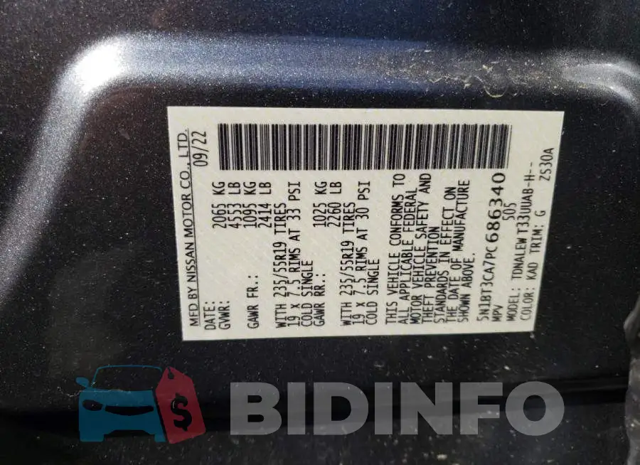 5N1BT3CA7PC686340 Photo# 13
