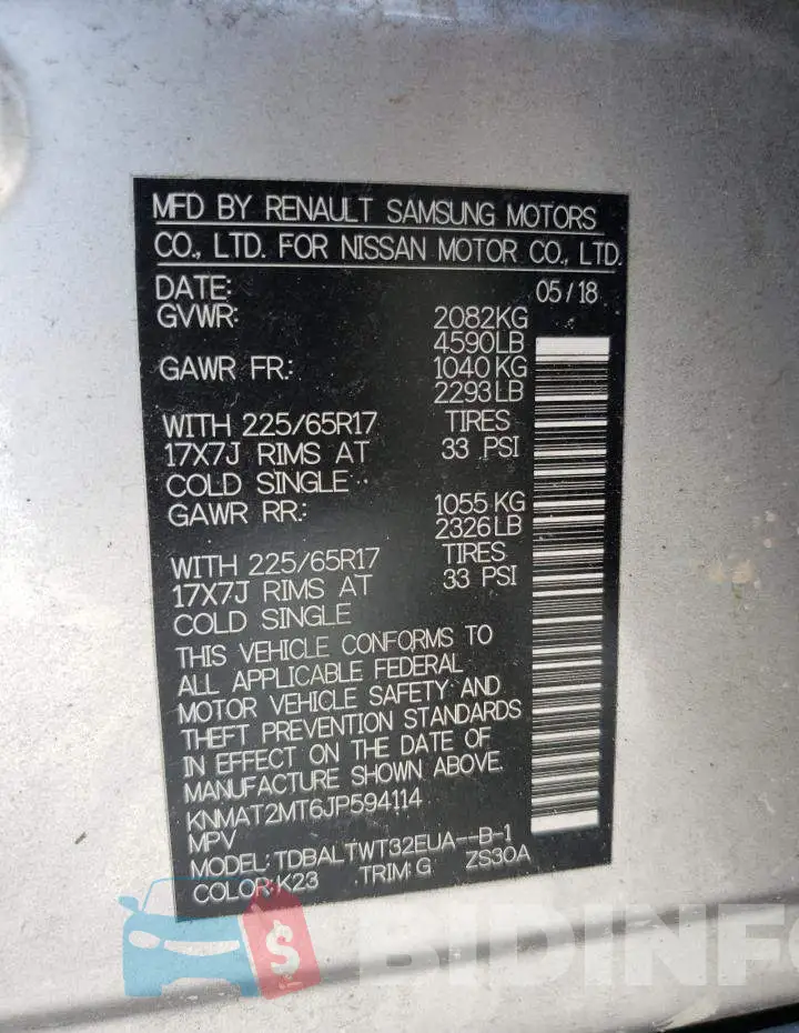 KNMAT2MT6JP594114 Photo# 14
