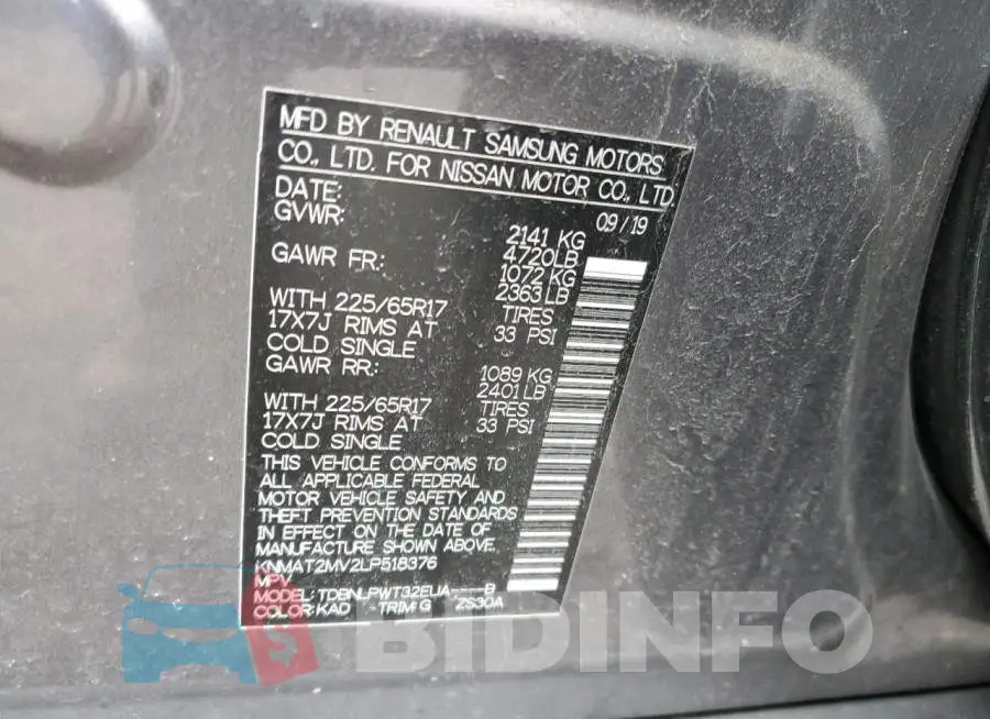 KNMAT2MV2LP518376 Photo# 13