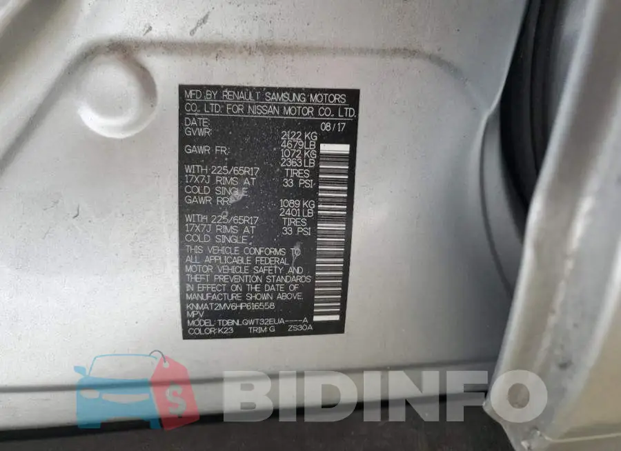 KNMAT2MV6HP616558 Photo# 13