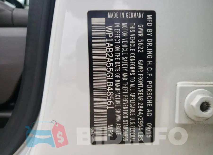 WP1AB2A55GLB48561 Photo# 12
