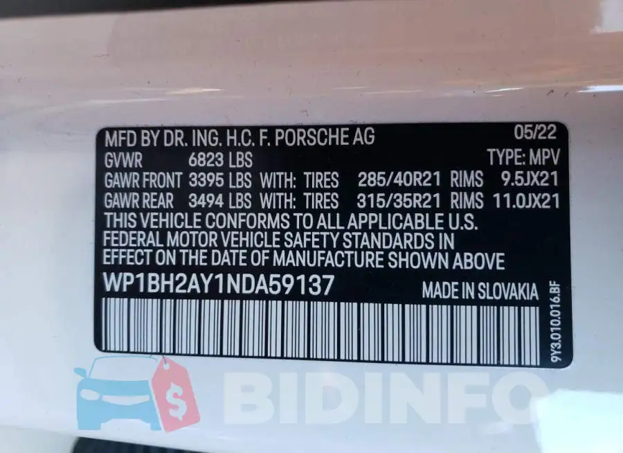 WP1BH2AY1NDA59137 Photo# 13