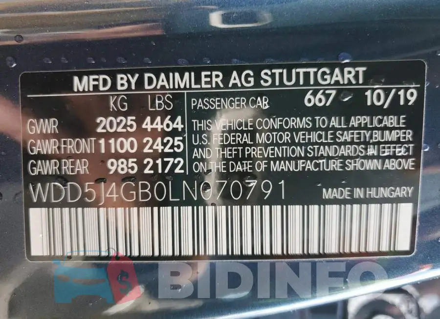 WDD5J4GB0LN070791 Photo# 13