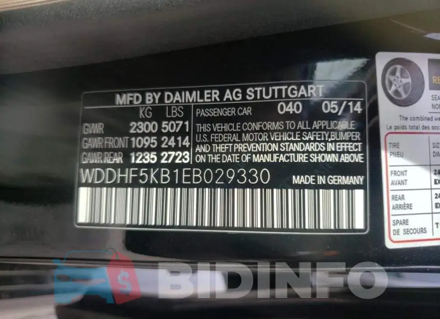 WDDHF5KB1EB029330 Photo# 12