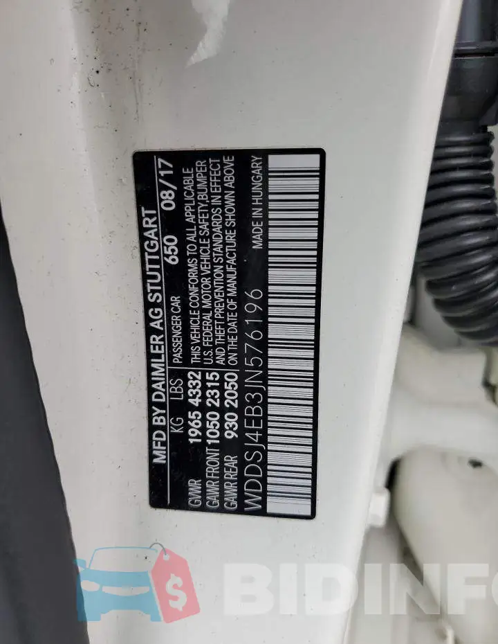 WDDSJ4EB3JN576196 Photo# 12