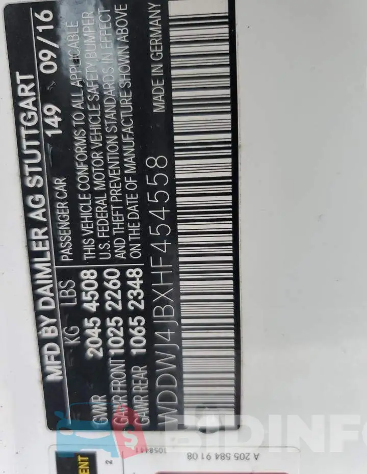 WDDWJ4JBXHF454558 Photo# 12
