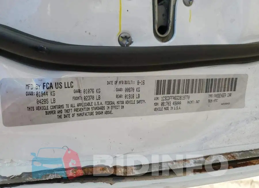 1C3CDFFA6GD819770 Photo# 10