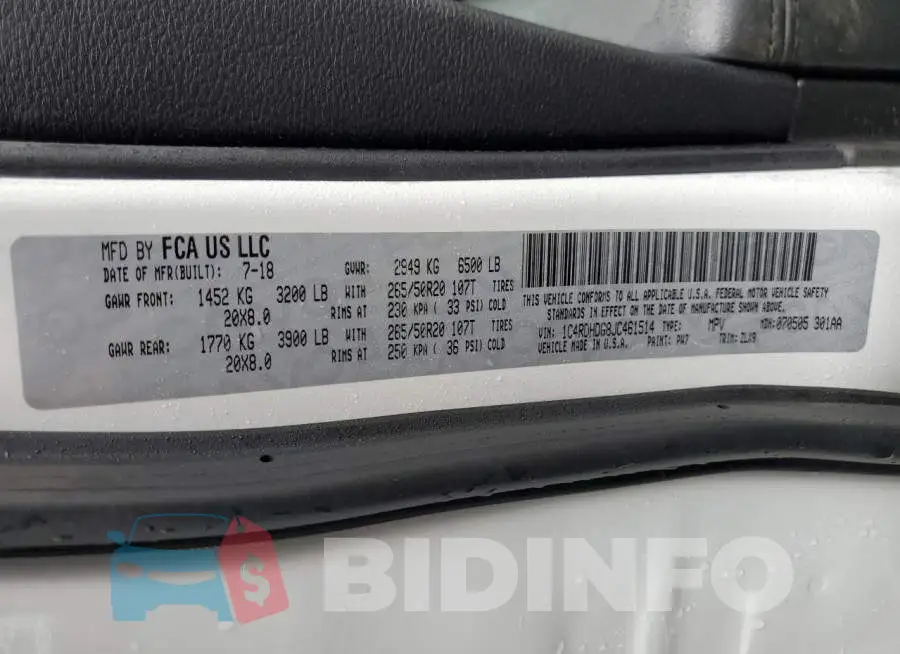 1C4RDHDG8JC461514 Photo# 14