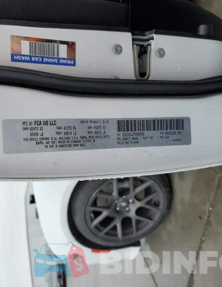 2C3CDXGJ7KH507876 Photo# 12