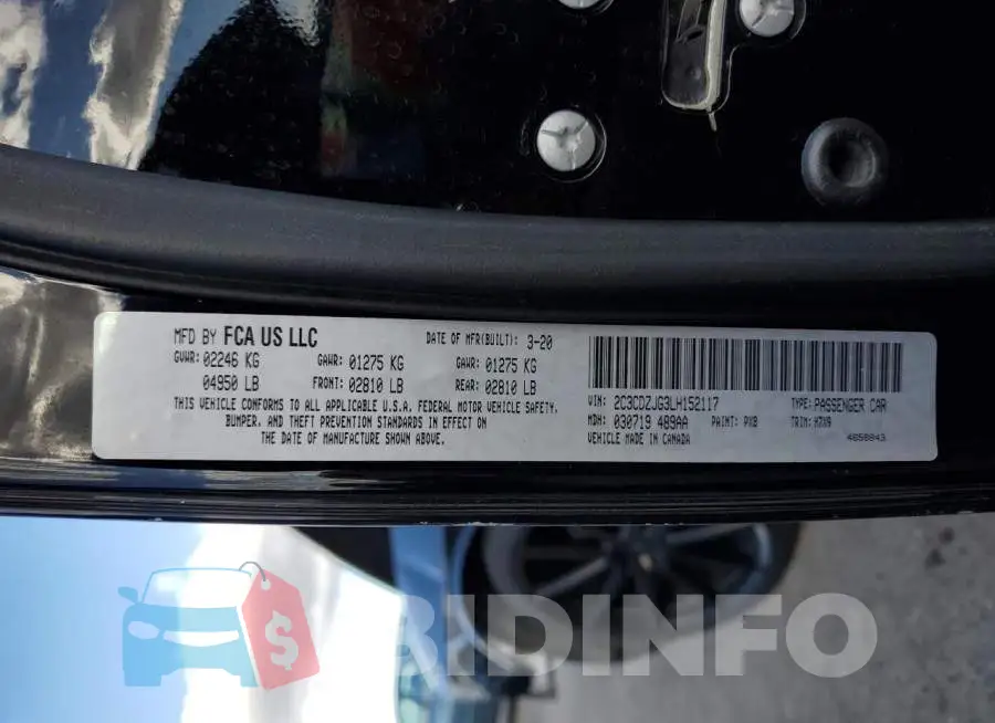 2C3CDZJG3LH152117 Photo# 12