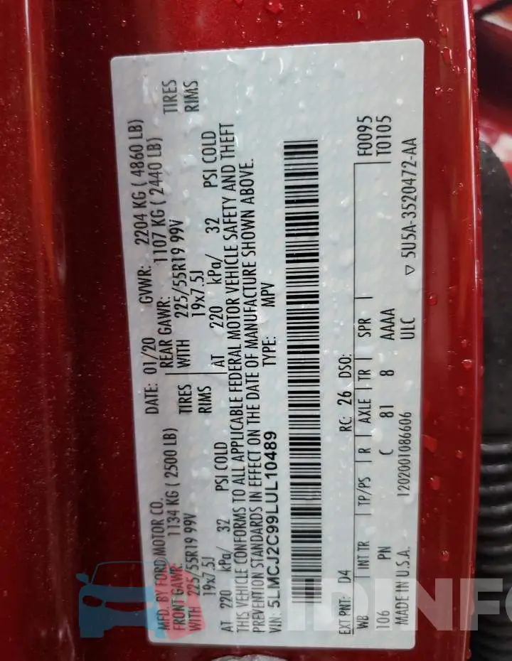 5LMCJ2C99LUL10489 Photo# 13