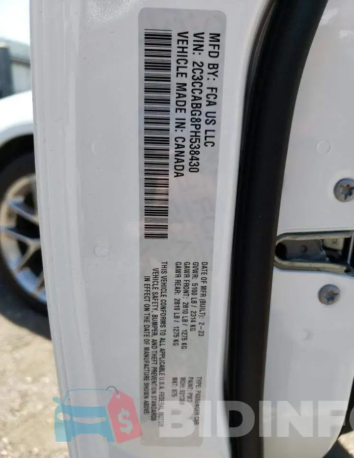 2C3CCABG8PH538430 Photo# 12