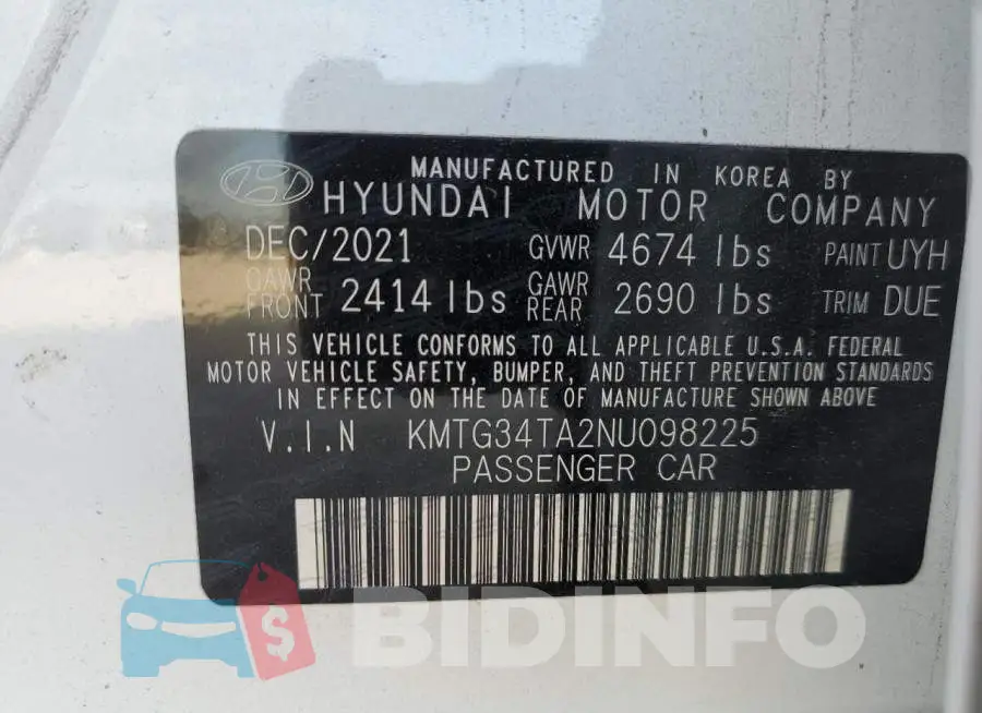 KMTG34TA2NU098225 Photo# 12