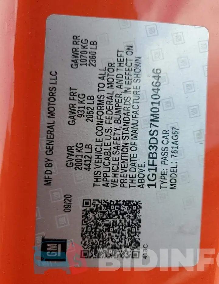 1G1FB3DS7M0104646 Photo# 12