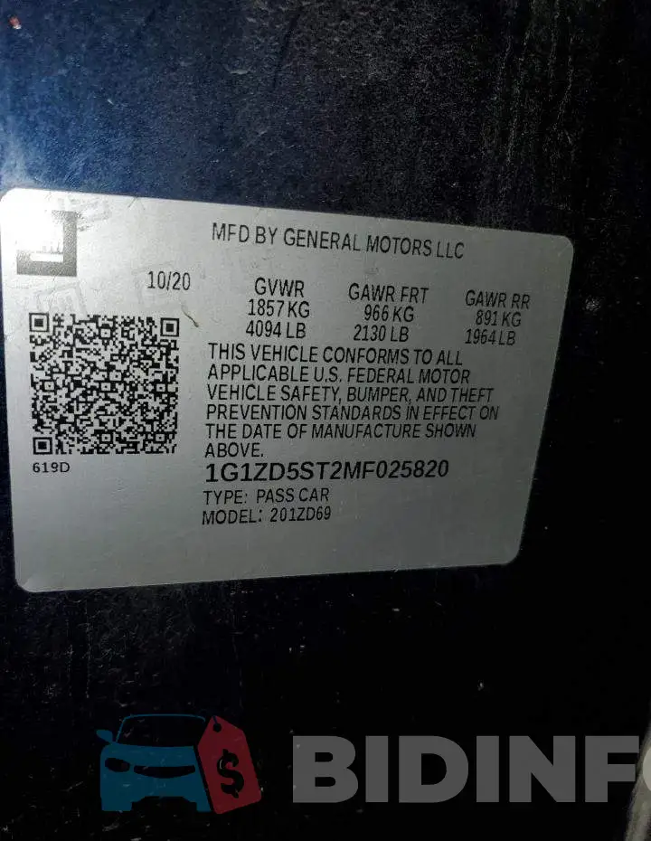 1G1ZD5ST2MF025820 Photo# 12