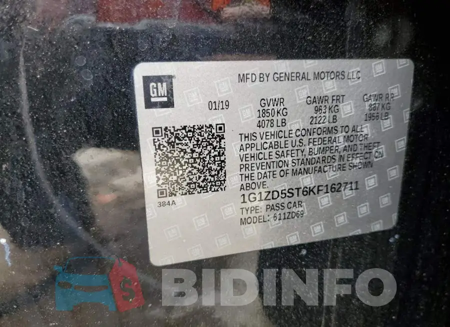 1G1ZD5ST6KF162711 Photo# 12