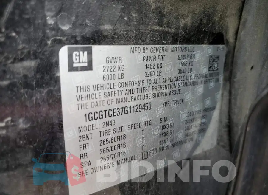 1GCGTCE37G1129450 Photo# 12