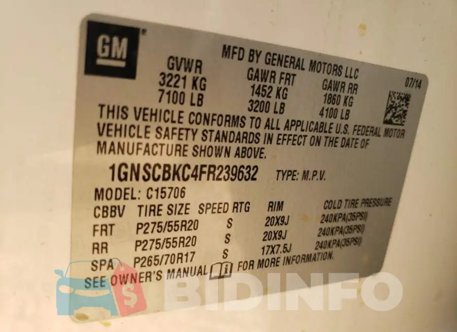 1GNSCBKC4FR239632 Photo# 13