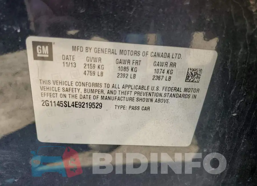 2G1145SL4E9219529 Photo# 12