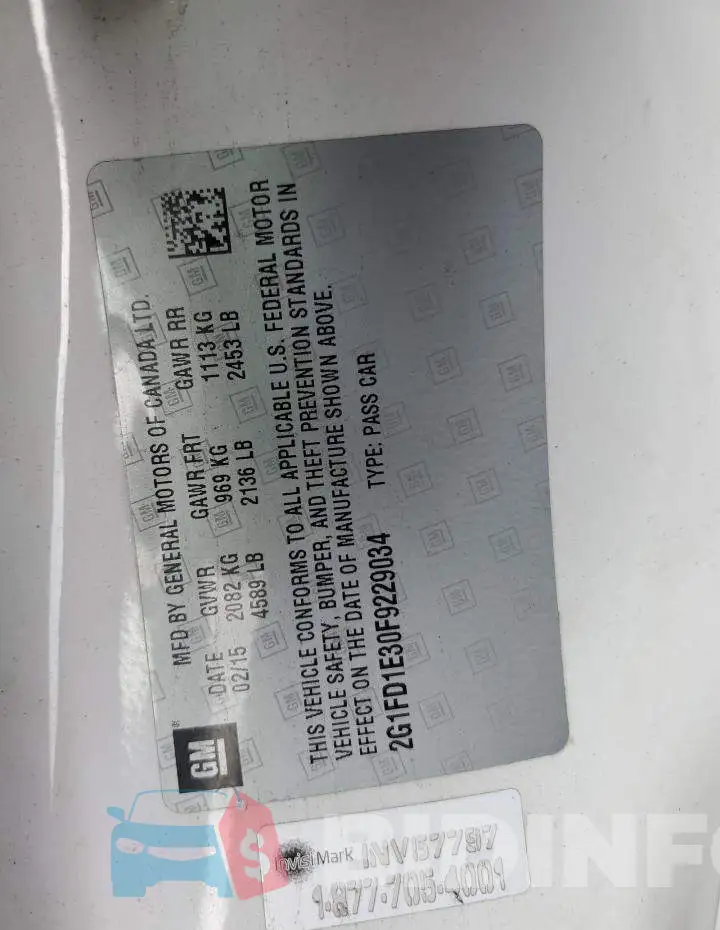 2G1FD1E30F9229034 Photo# 12