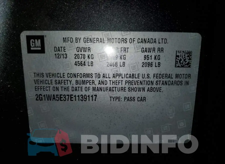 2G1WA5E37E1139117 Photo# 13