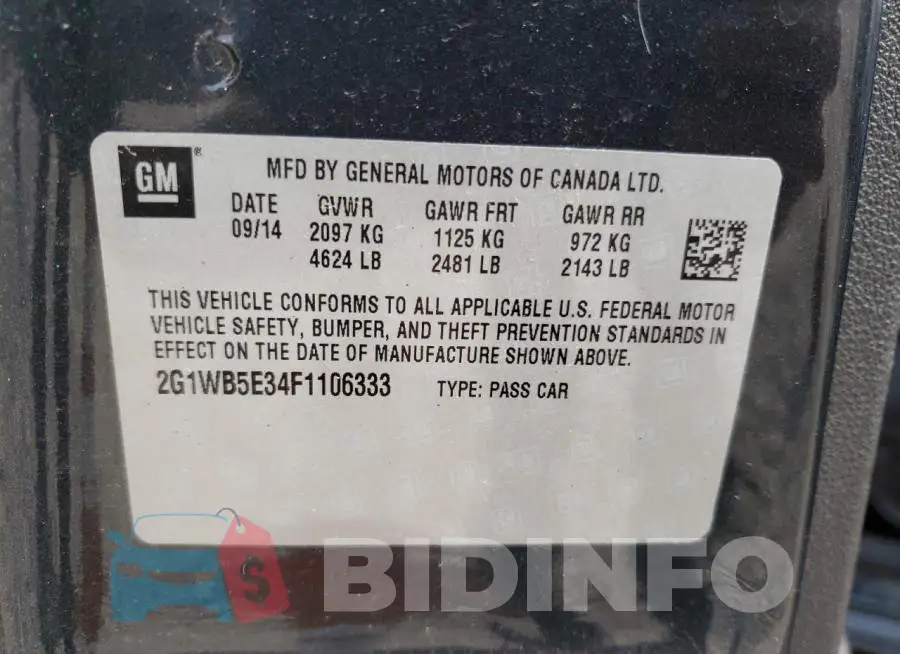 2G1WB5E34F1106333 Photo# 12