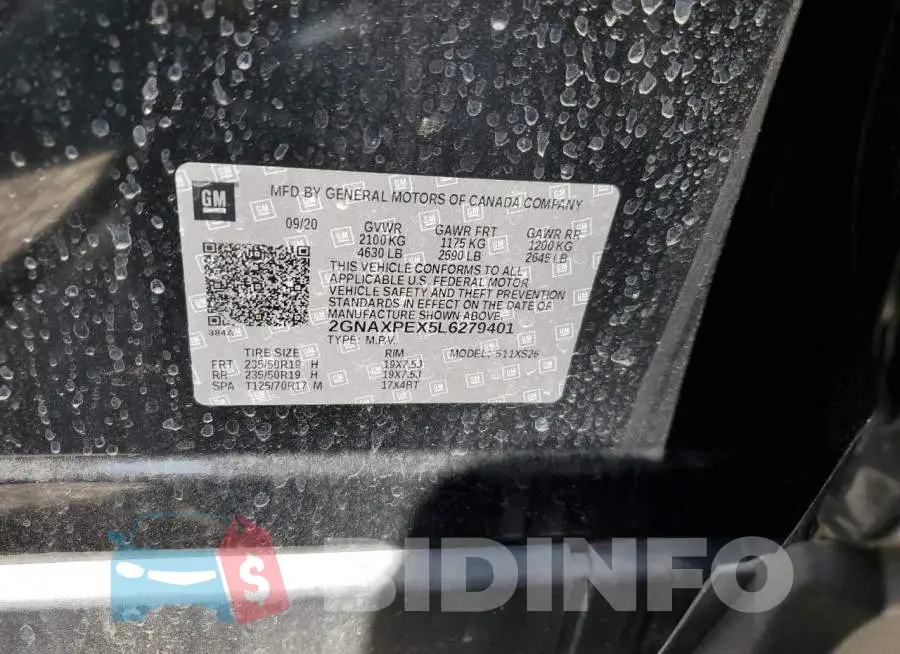 2GNAXPEX5L6279401 Photo# 13